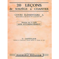 Gartenlaub O. 20 Lecons de Solfege A Chanter 3 Cles Elementaire A