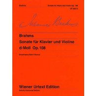 Brahms J. Sonate N°3 OP 108 Violon