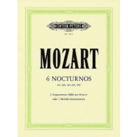 Mozart W.a. 6 Nocturnes 3 Voix Piano