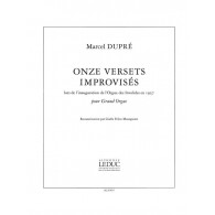 Dupre M. 11 Versets Improvises Orgue