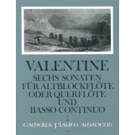 Valentine R. Sonates Vol 1  OP 5 Flute A Bec Alto OU Flute