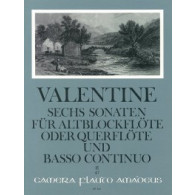 Valentine R. Sonates Vol 2 OP 5 Flute A Bec Alto OU Flute