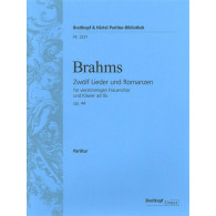 Brahms J. 12 Chansons et Romances OP 44 Chant