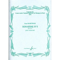 Martinon J. 5ME Sonatine OP 32 Violon Solo
