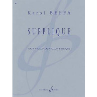 Beffa K. Supplique Violon Solo