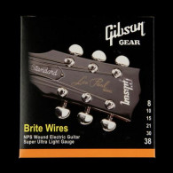 Jeu de Cordes Guitare Electrique Gibson Brite Wires SEG-700SUL 008-038