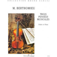 Berthomieu M. 3 Pensees Musicales Violon