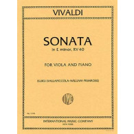 Vivaldi A. Sonate MI Mineur RV40 Alto