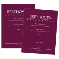 Beethoven L.v. Quatuors Woo 36 Piano, Violon, Alto, Violoncelle