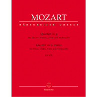 Mozart W.a. Quatuor Avec Piano en Sol Mineur