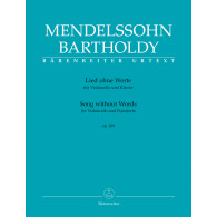 Mendelssohn F. Romances Sans Paroles OP 109 Violoncelle