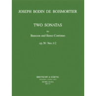 Bodin de Boismortier Two Sonatas OP 50 N°1/2 Basson