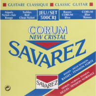 Jeu de Cordes Guitare Classique Savarez 500 Crj Cristal Corum Rouge/bleu