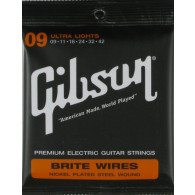 Jeu de Cordes Guitare Electrique Gibson Brite Wires SEG-700UL 009.042
