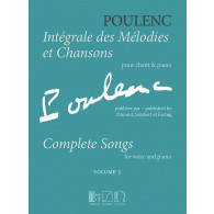 Poulenc F. Integrales Des Melodies et Chansons Vol 3 Chant