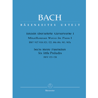 Bach J.s. Miscellaneous Works Vol 1 Piano