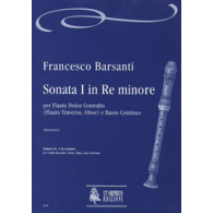 Barsanti F. Sonate I RE Mineur Flute A Bec